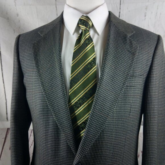 Jos A Bank Executive Collection 42L Wool Multicolor Houndstooth Sport Coat - Picture 2 of 10